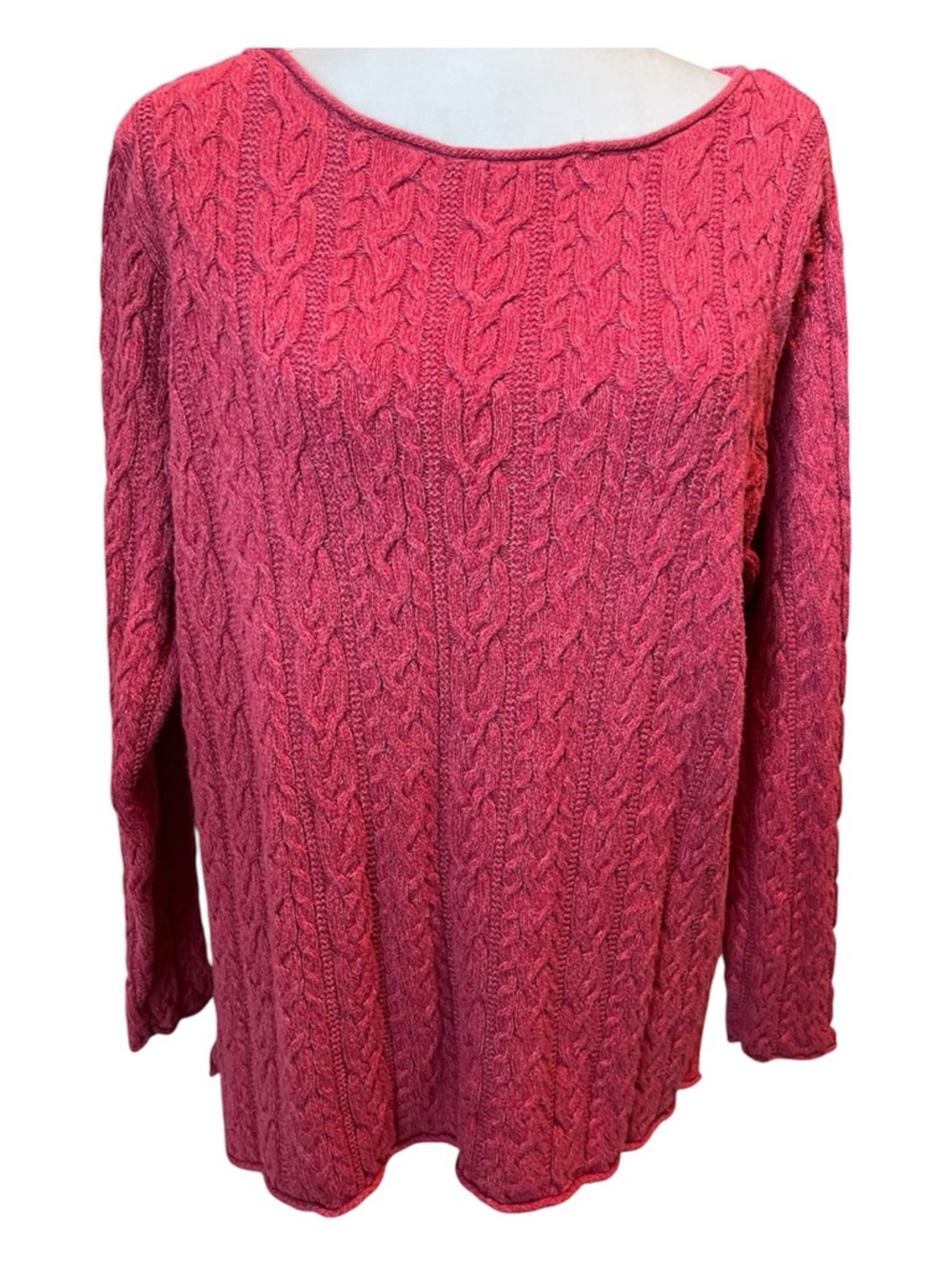 Lauren Jeans Co Ralph Lauren RedCable Knit Boatneck Pullover Plus 2X